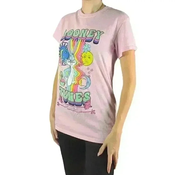 Y2k 90's Retro Groovy Looney Tunes Cartoon Character Graphic Tee Shirt - Picture 2 of 4